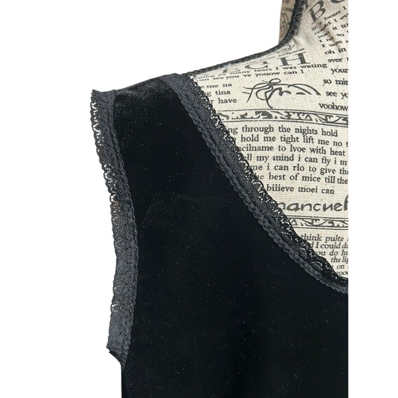 Venezia Y2K Velvet Babydoll Tank Top Womens Sz 12/14 Whimsigoth Dark Fairy Cami - Picture 4 of 8
